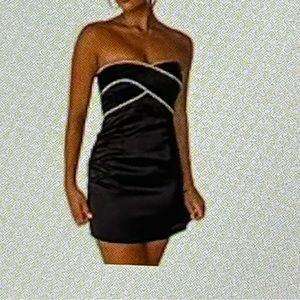 Black Criss Cross Mini Dress